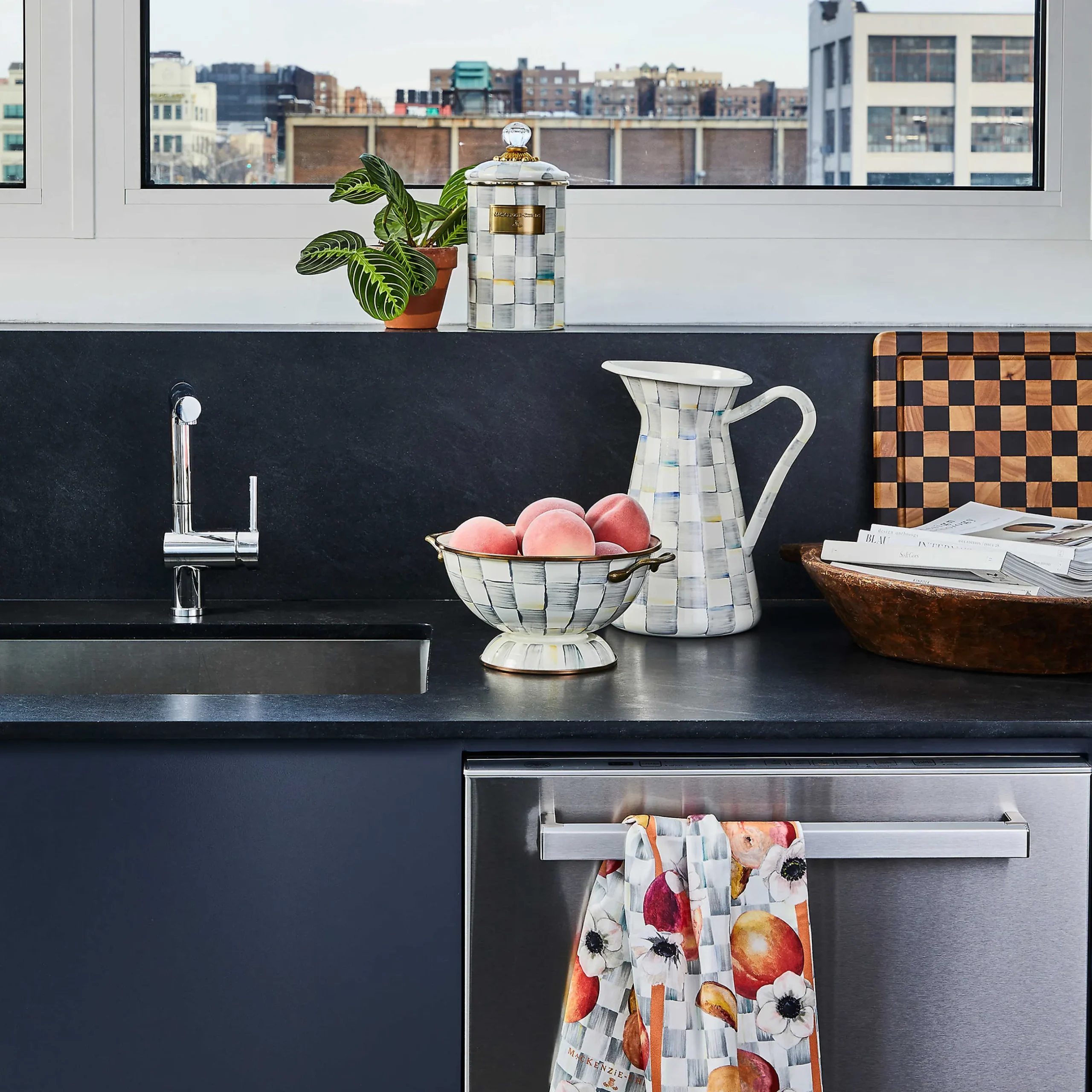 Online MacKenzie-Childs Peaches & Anemones Dish Towel