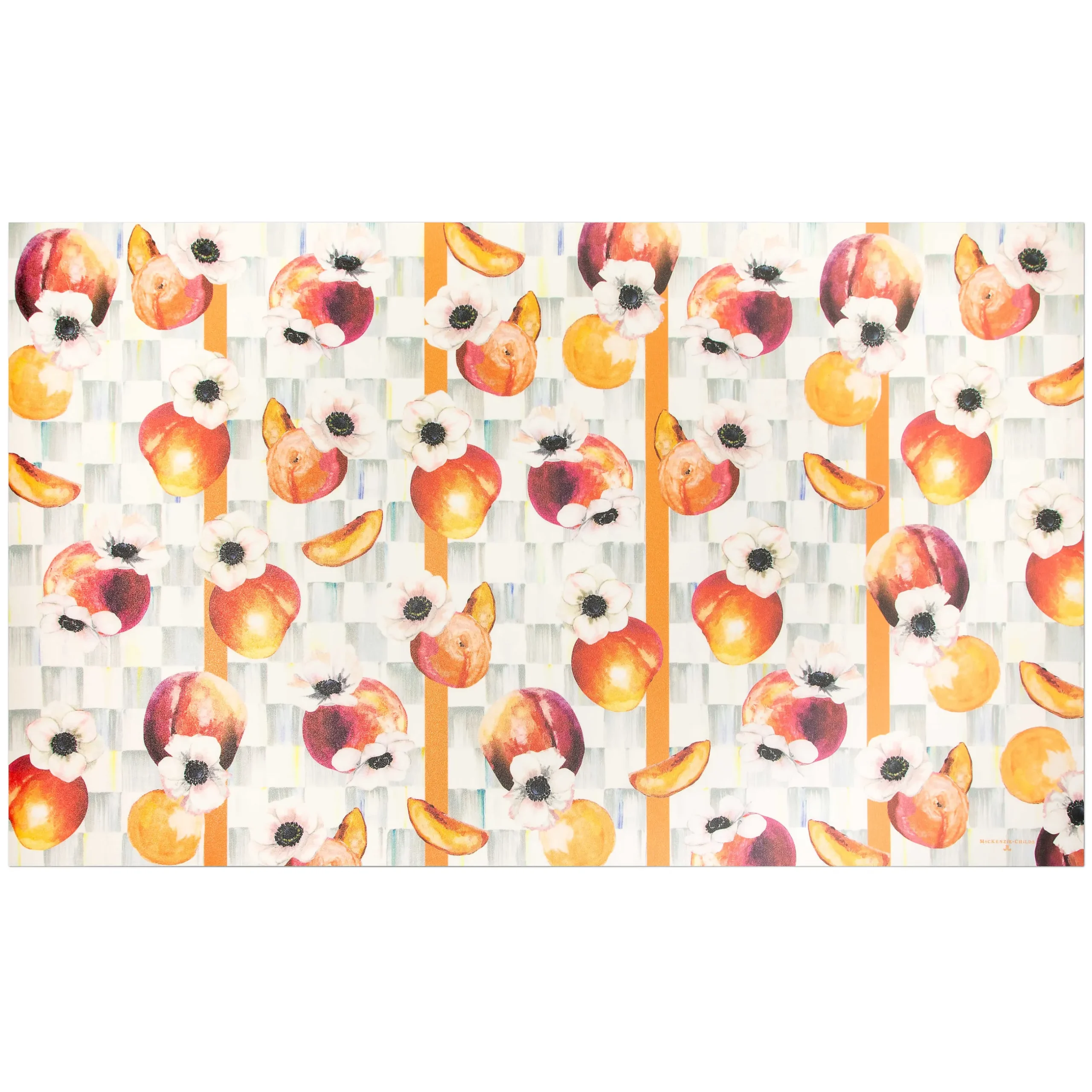 Clearance MacKenzie-Childs Peaches & Anemones Floor Mat - 3' X 5'