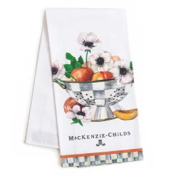 Outlet MacKenzie-Childs Peaches & Anemones In Colander Dish Towel
