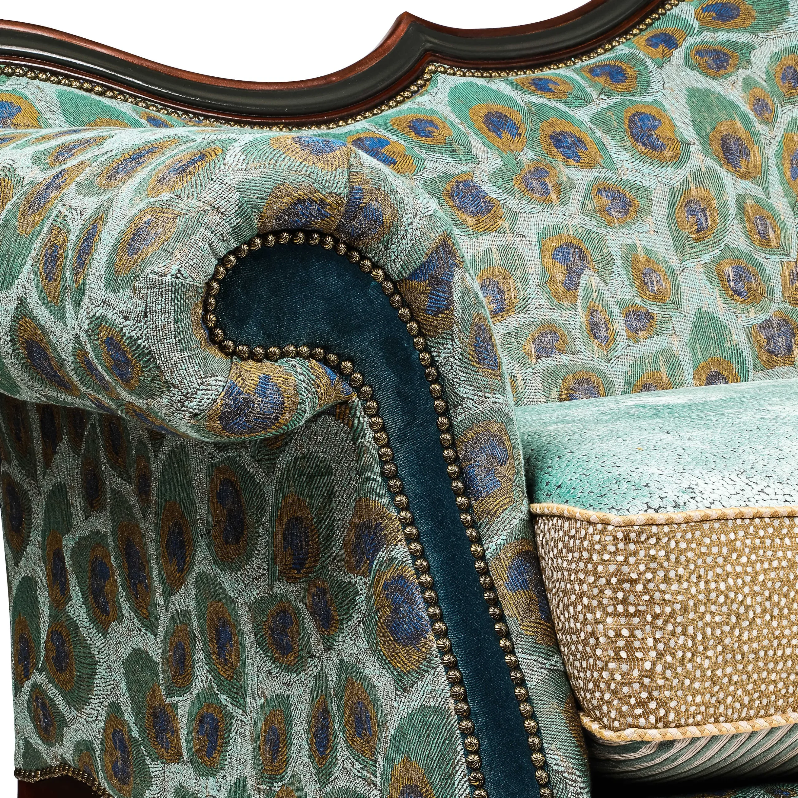 MacKenzie-Childs Peacock Sofa