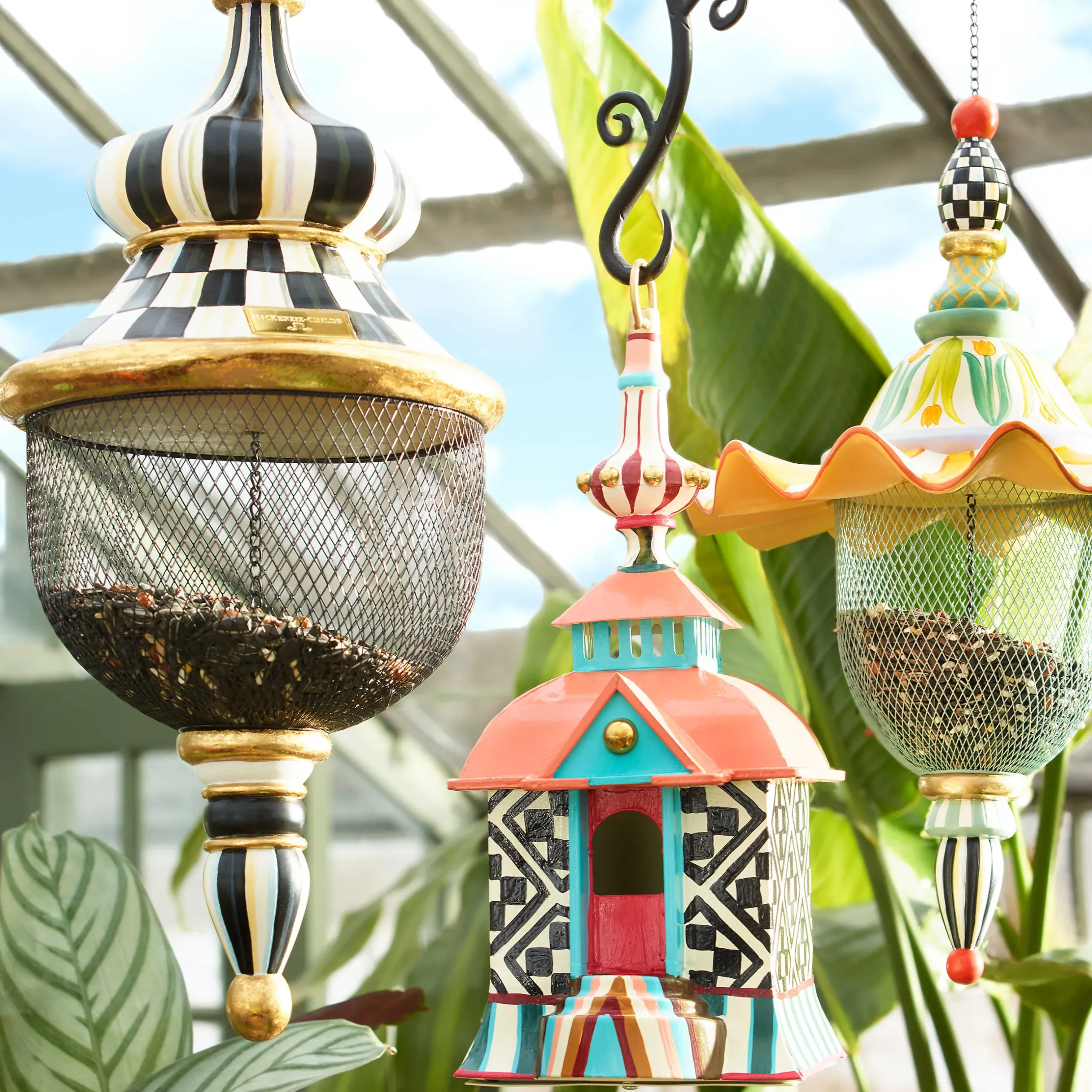 New MacKenzie-Childs Pendant Bird Feeder - Poplar Ridge