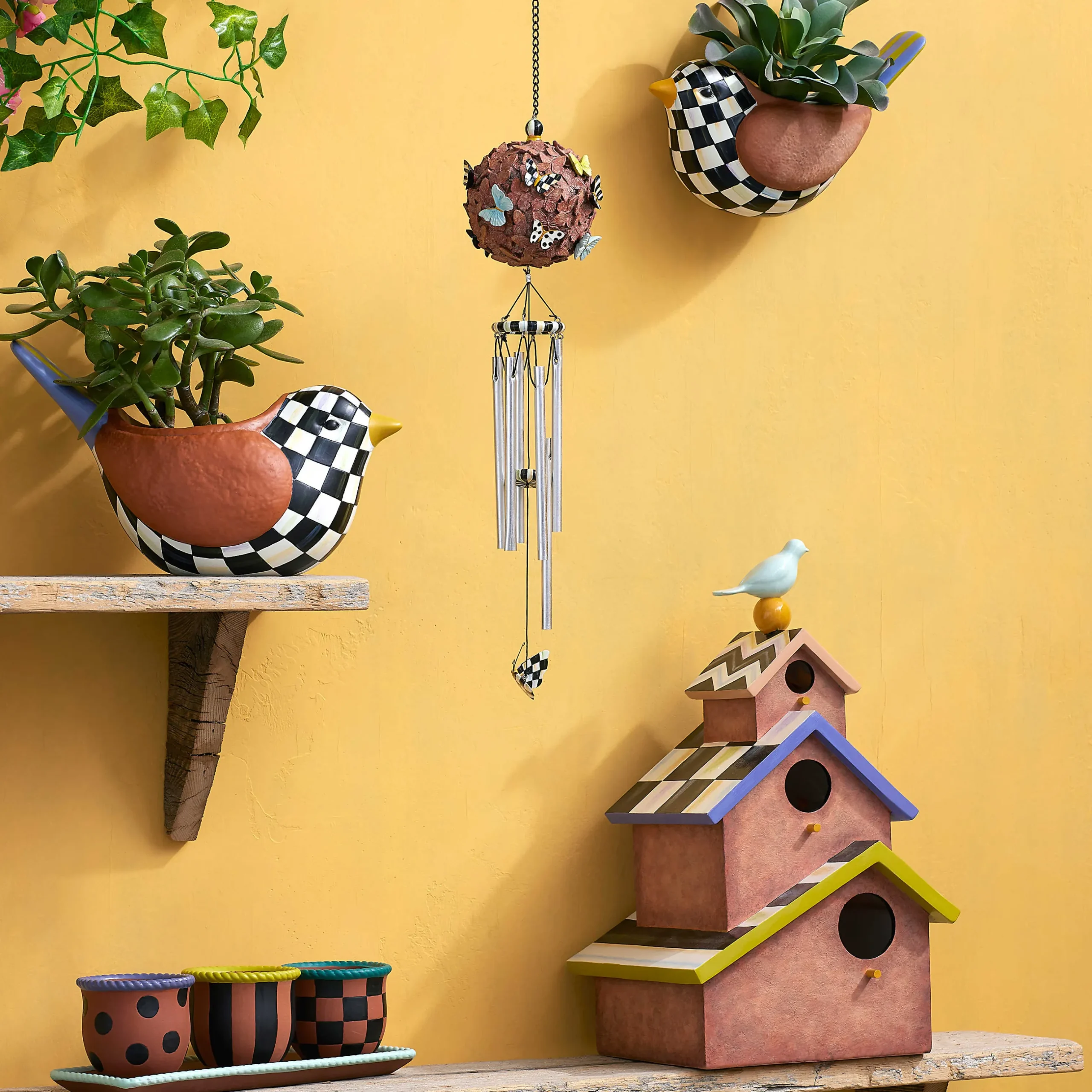 Outlet MacKenzie-Childs Persephone Bird Wall Planter