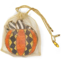 Outlet MacKenzie-Childs Polka Pumpkin Beaded Coasters - Set Of 4