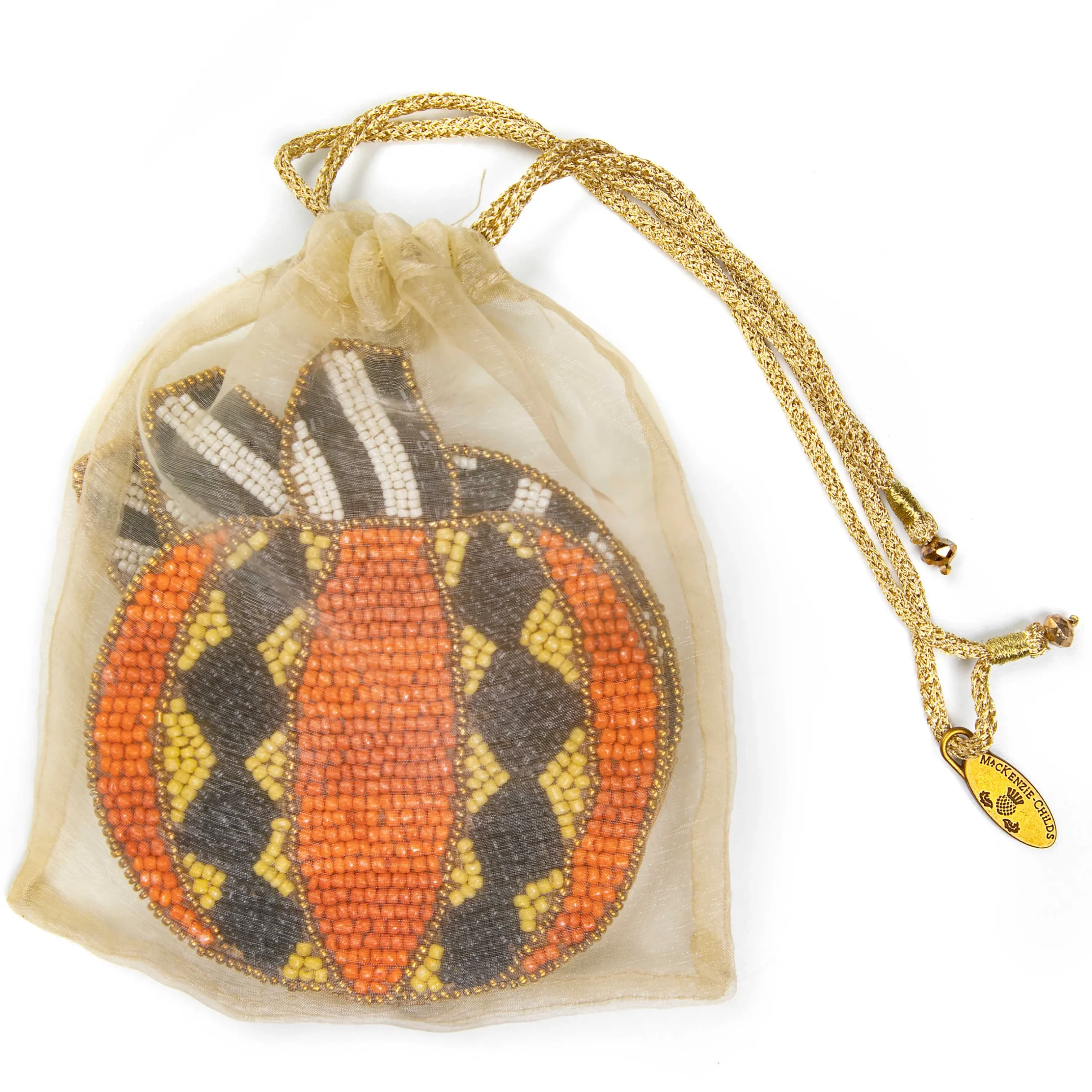 Outlet MacKenzie-Childs Polka Pumpkin Beaded Coasters - Set Of 4