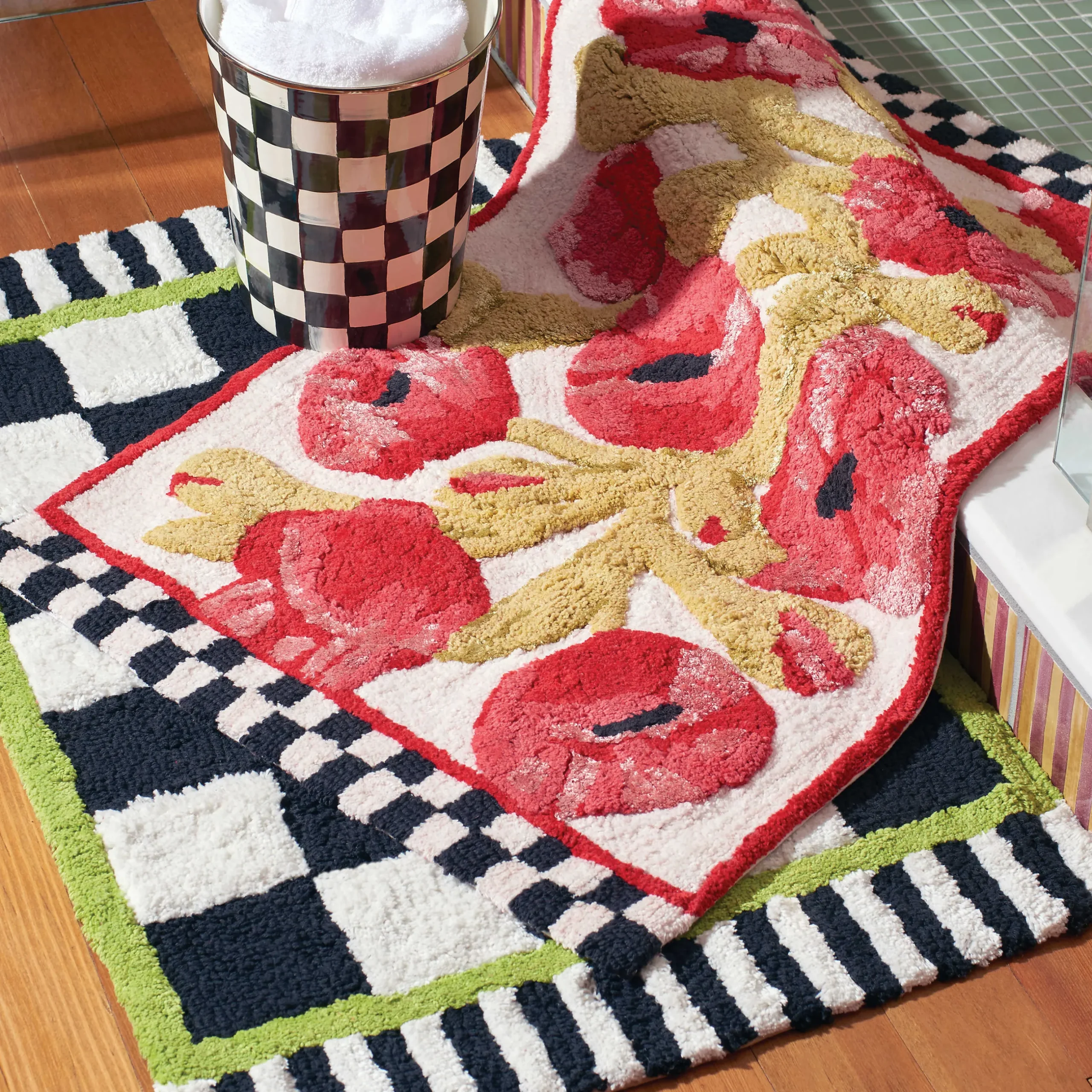 Outlet MacKenzie-Childs Poppy Bath Rug