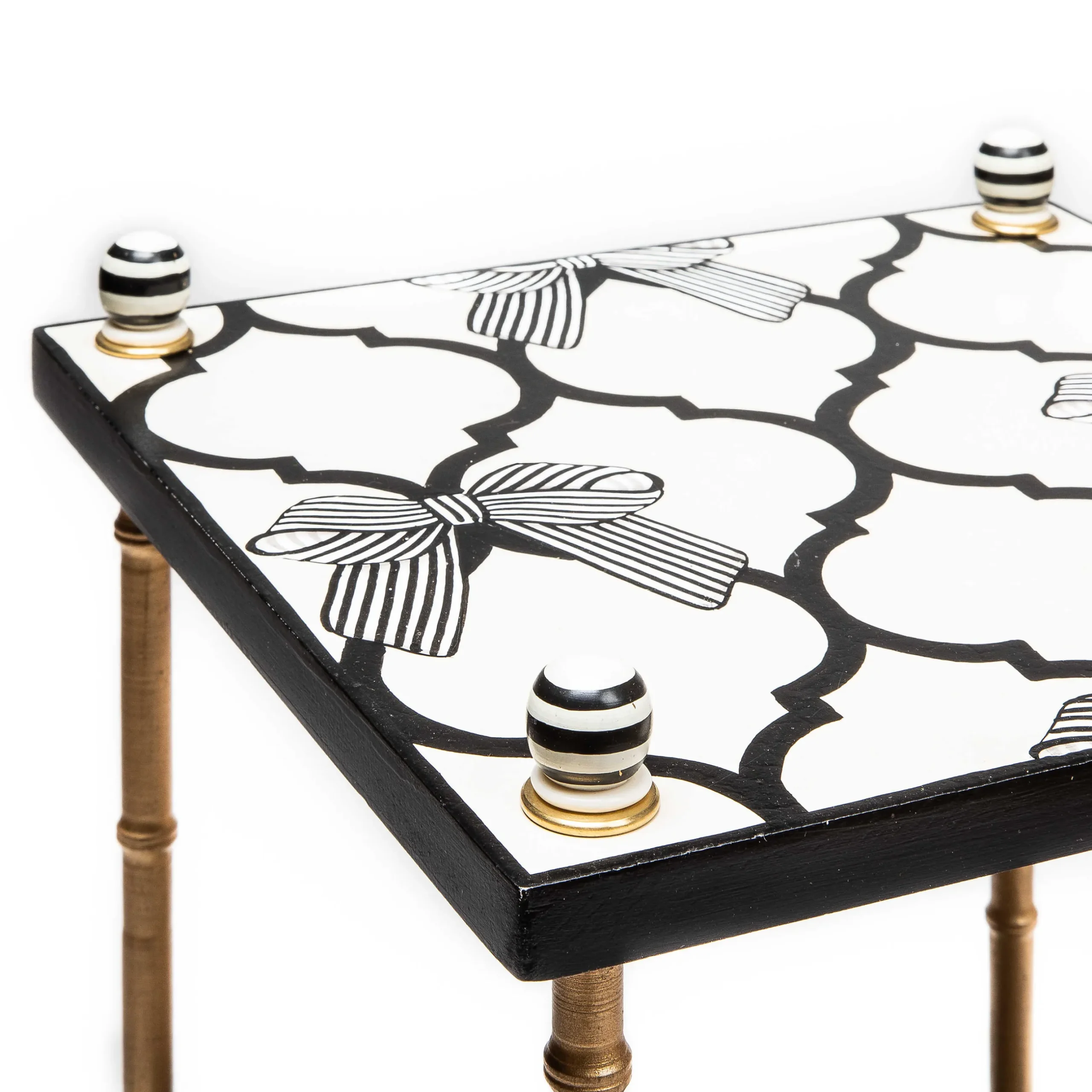 Clearance MacKenzie-Childs Pretty As A Bow 3 Tiered Table