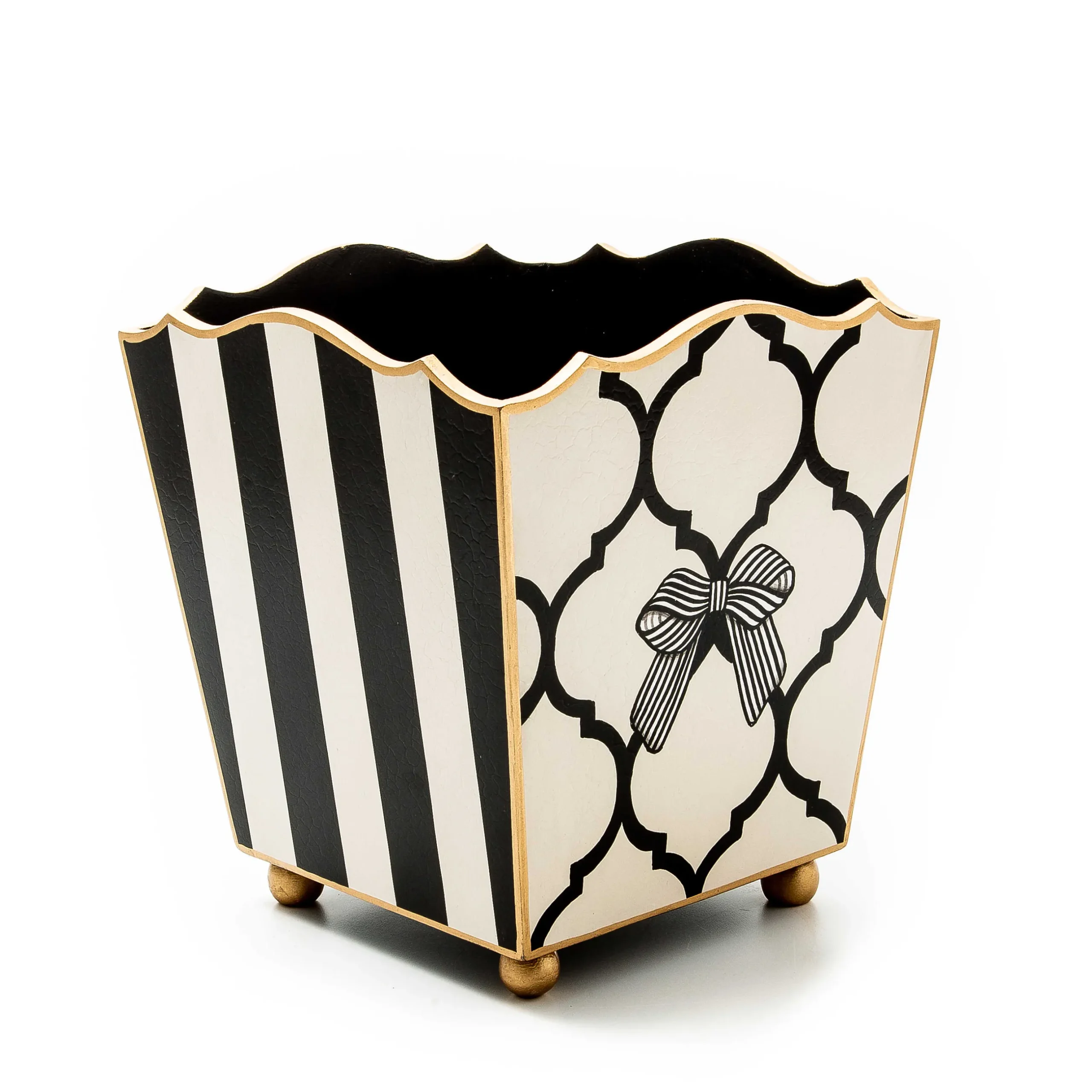 Outlet MacKenzie-Childs Pretty As A Bow Waste Bin