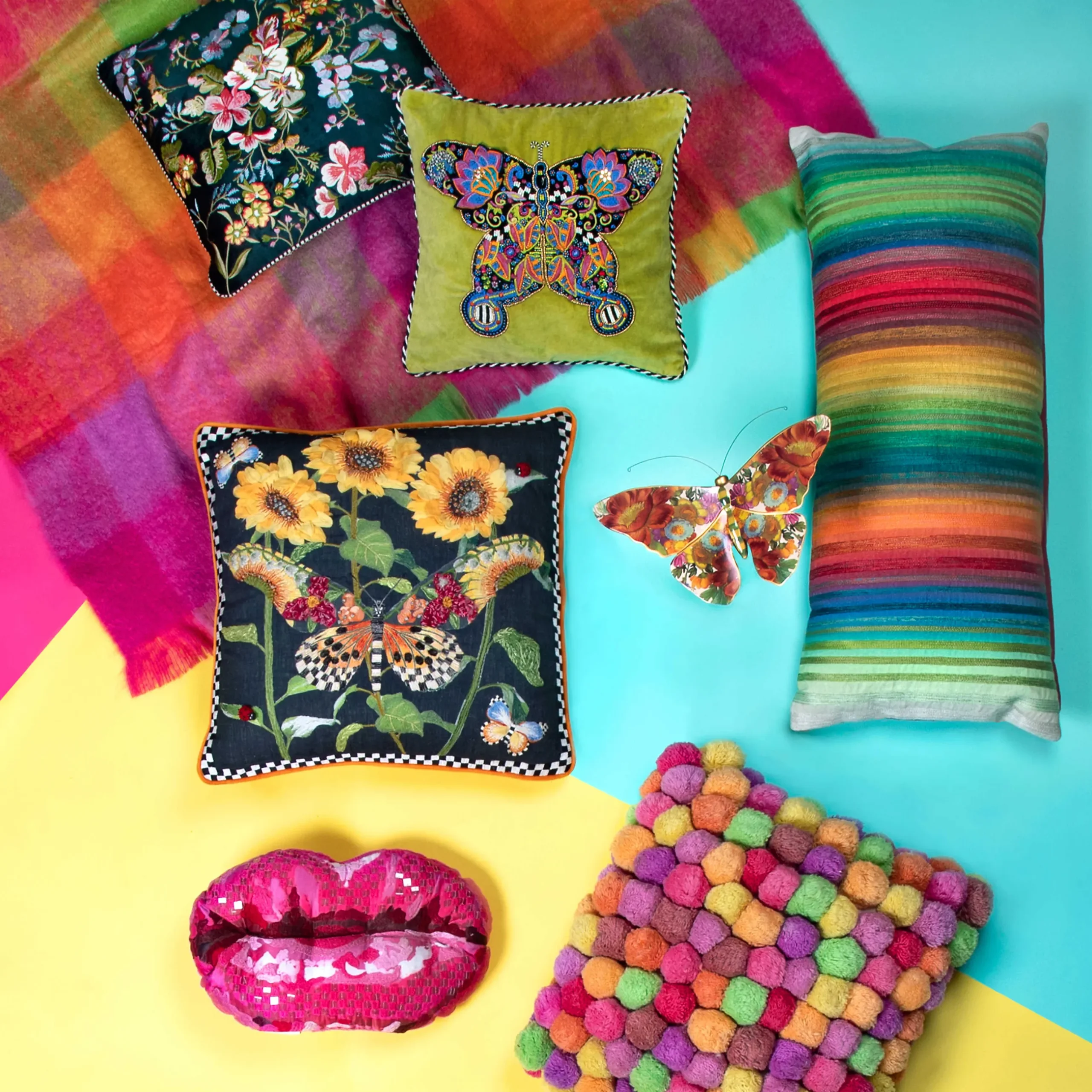 Clearance MacKenzie-Childs Pucker Up Pillow