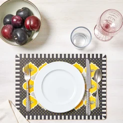 MacKenzie-Childs Queen Bee Cork Back Placemats - Set Of 4