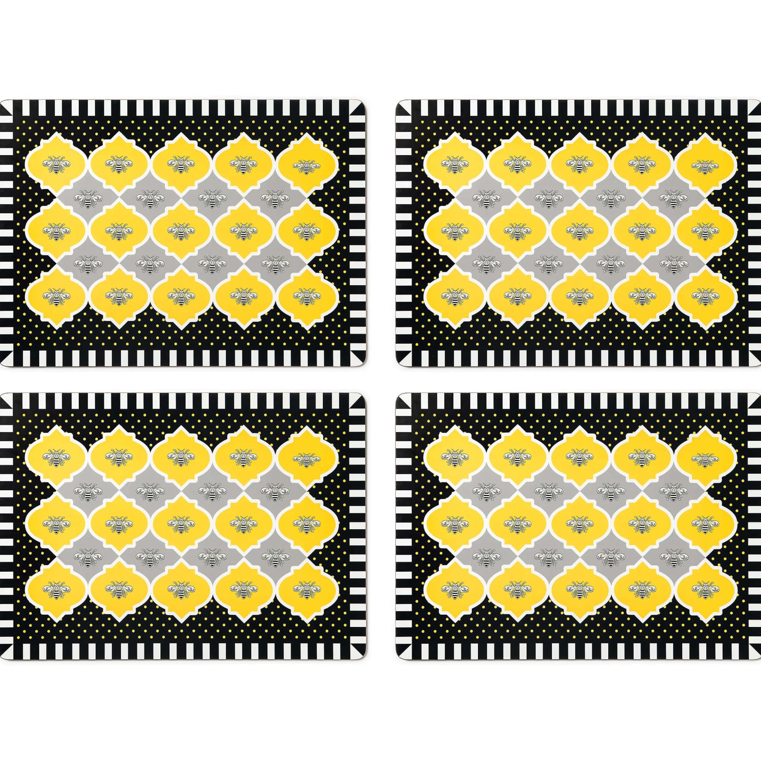 MacKenzie-Childs Queen Bee Cork Back Placemats - Set Of 4