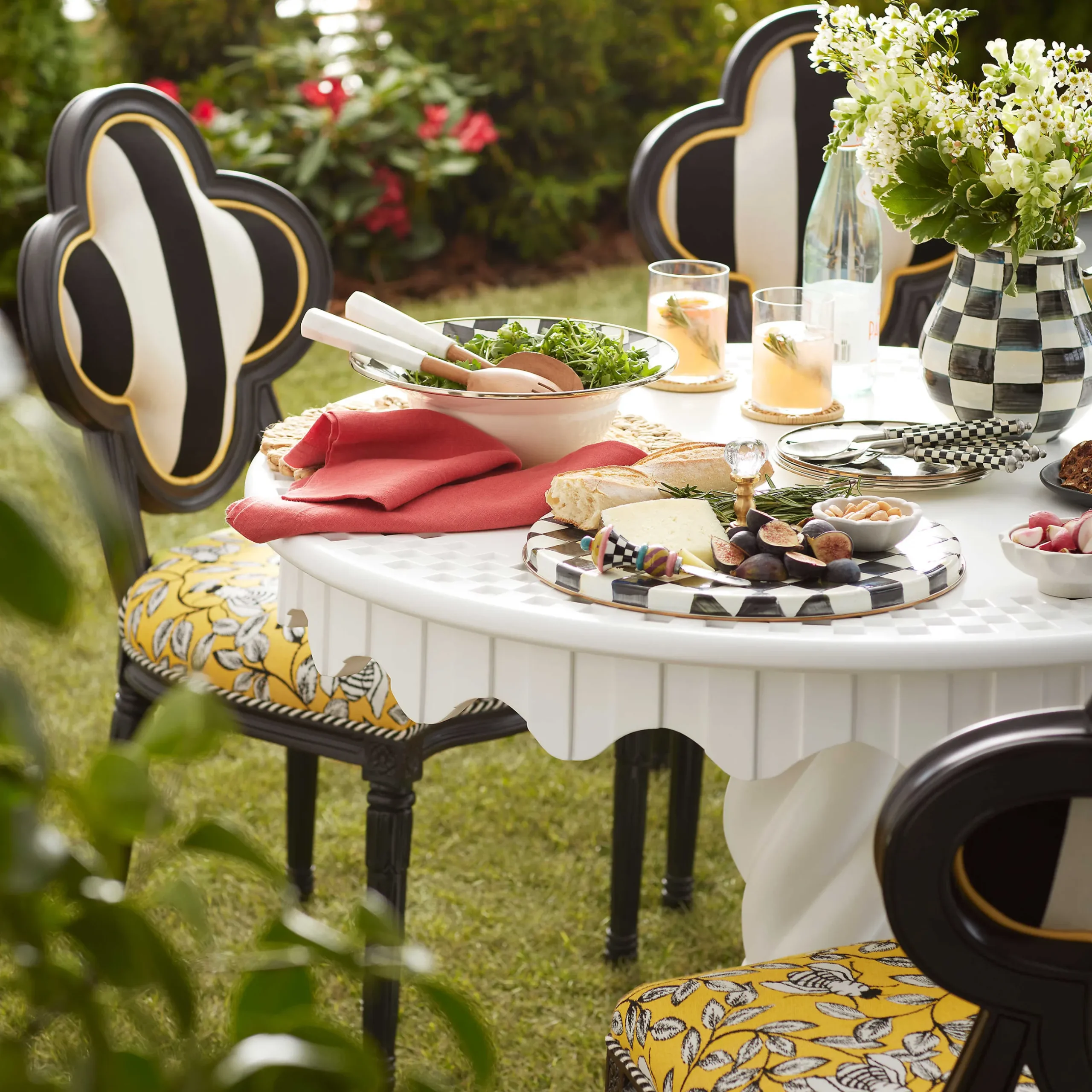 Best MacKenzie-Childs Queen Bee Outdoor Dining Chair