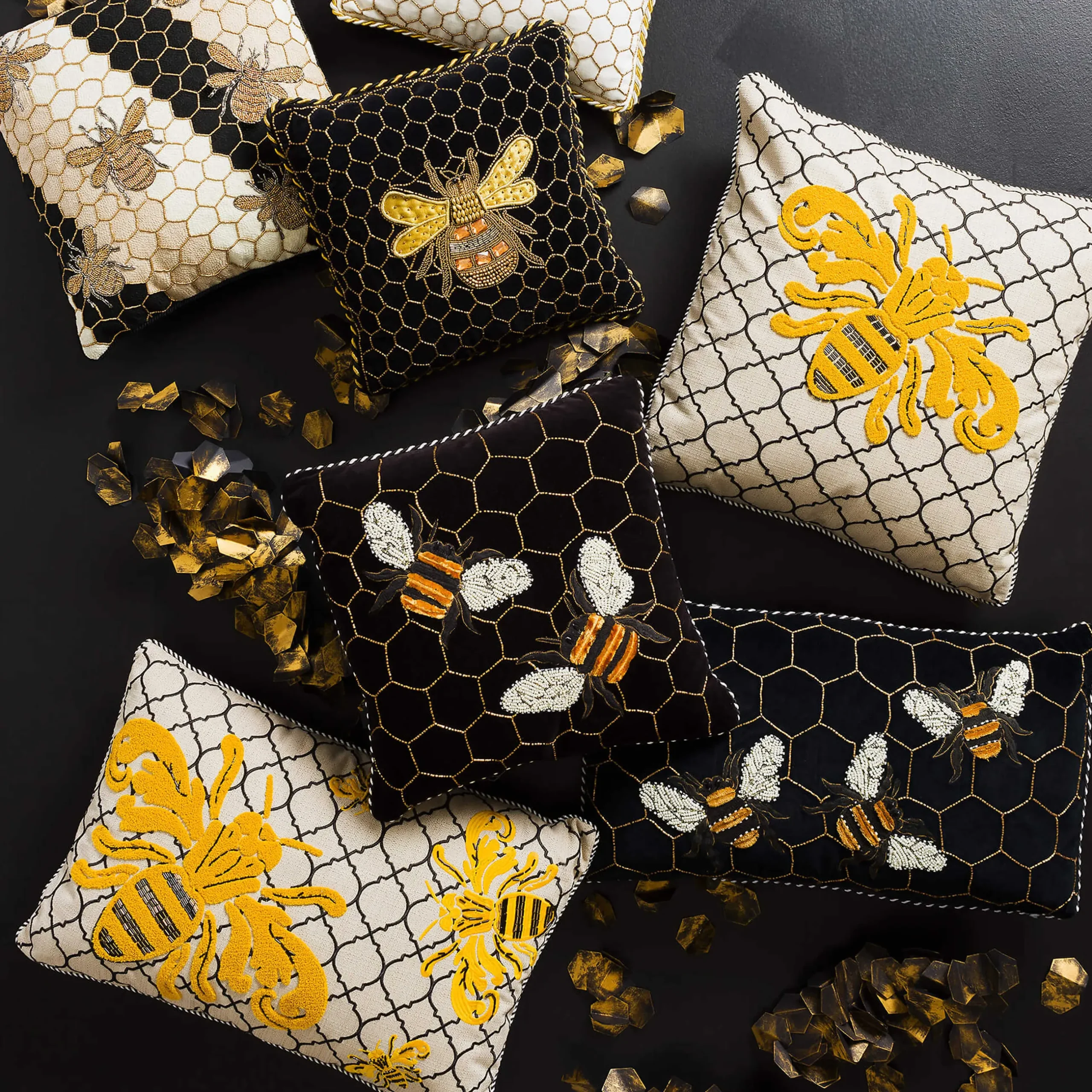 Online MacKenzie-Childs Queen Bee Outdoor Lumbar Pillow