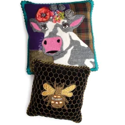 Discount MacKenzie-Childs Queen Bee Pillow