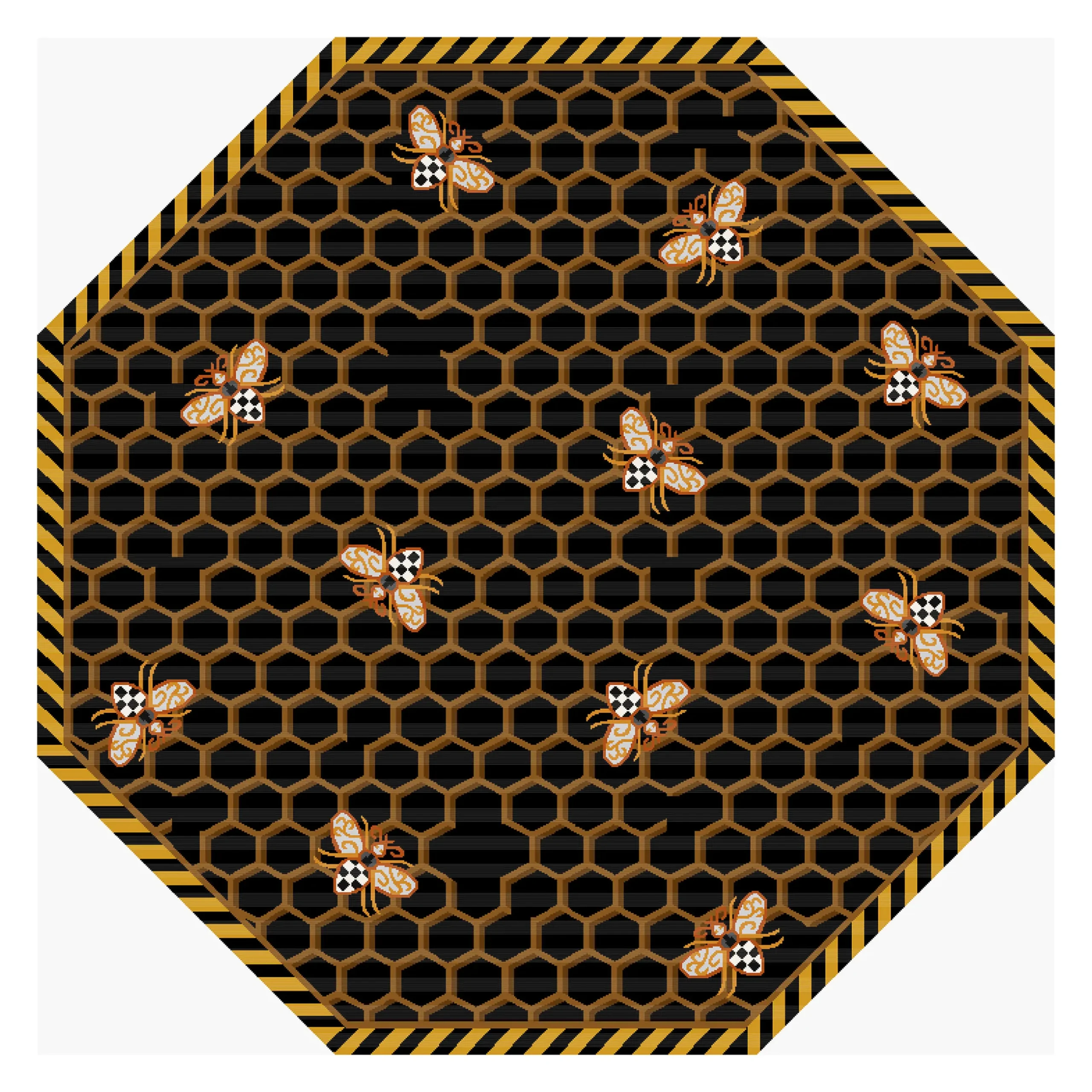 Clearance MacKenzie-Childs Queen Bee Rug - 6' Octagon