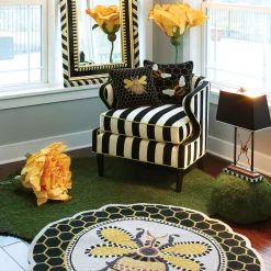 Clearance MacKenzie-Childs Queen Bee Rug - 4' Round