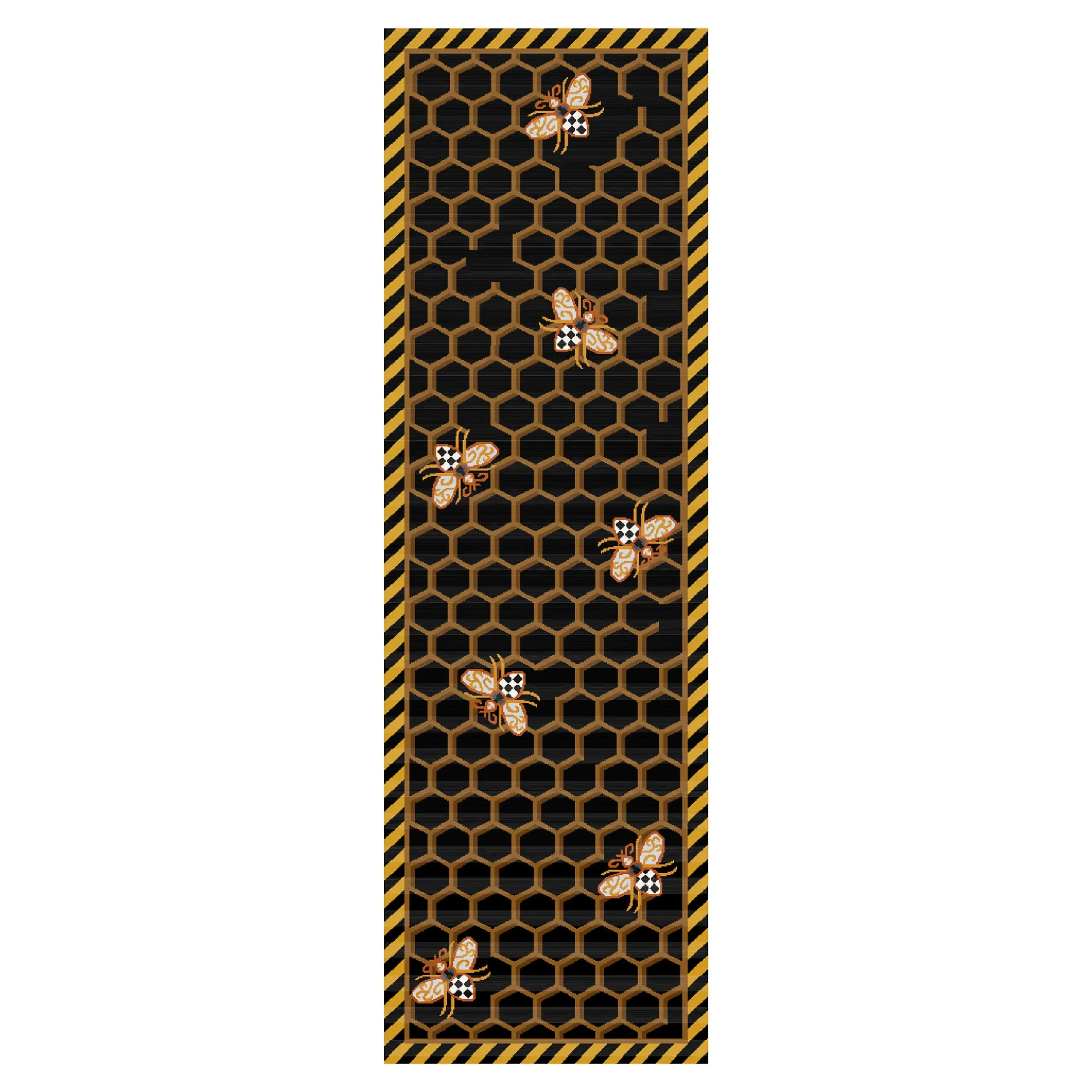 New MacKenzie-Childs Queen Bee Rug - 2'6" X 8' Runner