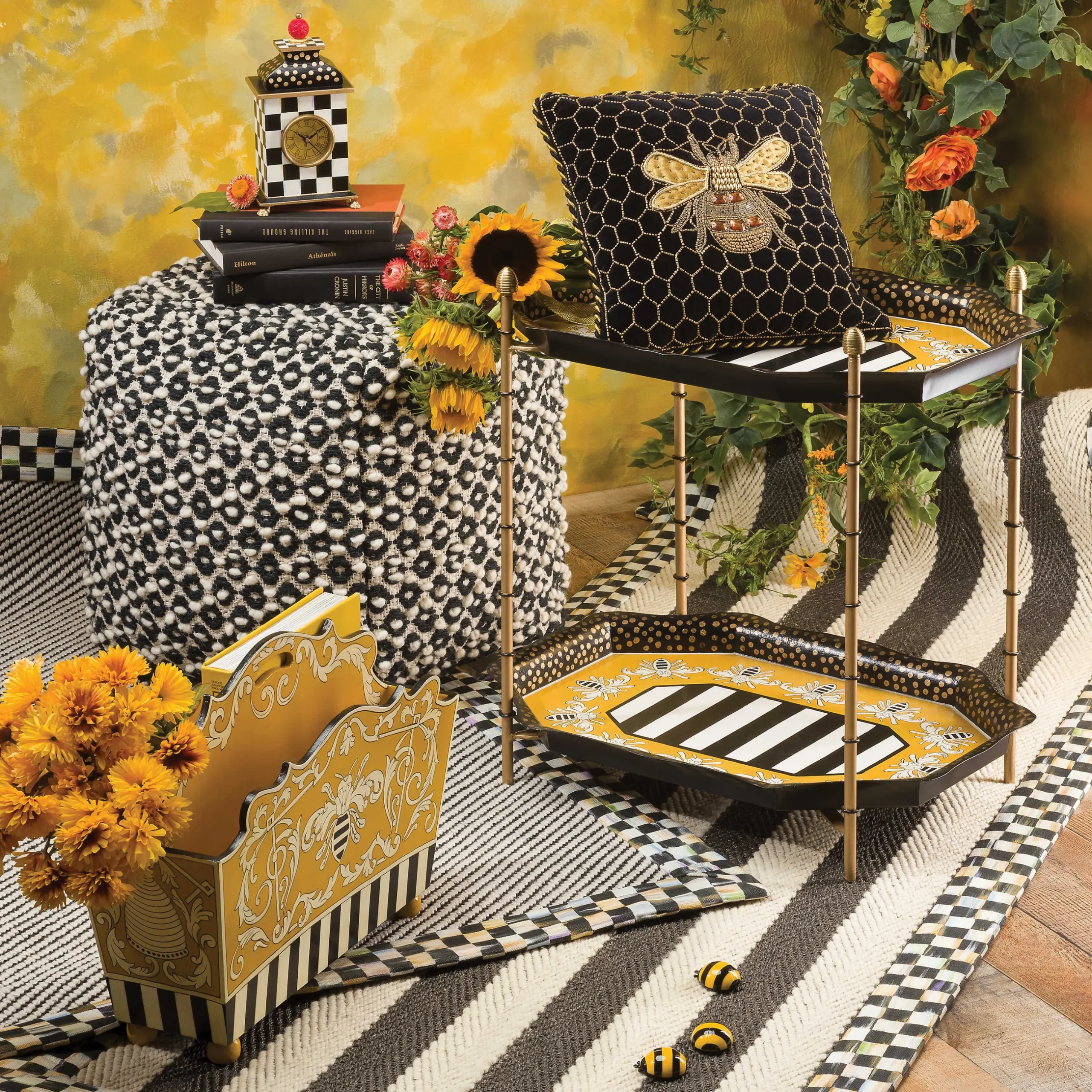 New MacKenzie-Childs Queen Bee Tray Table