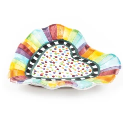 Online MacKenzie-Childs Rainbow Fluted Heart Plate