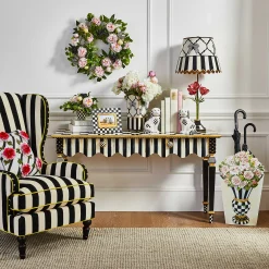 New MacKenzie-Childs Raindrops & Roses Umbrella Stand