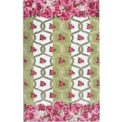 MacKenzie-Childs Really Rosy Rug - 5' X 8'