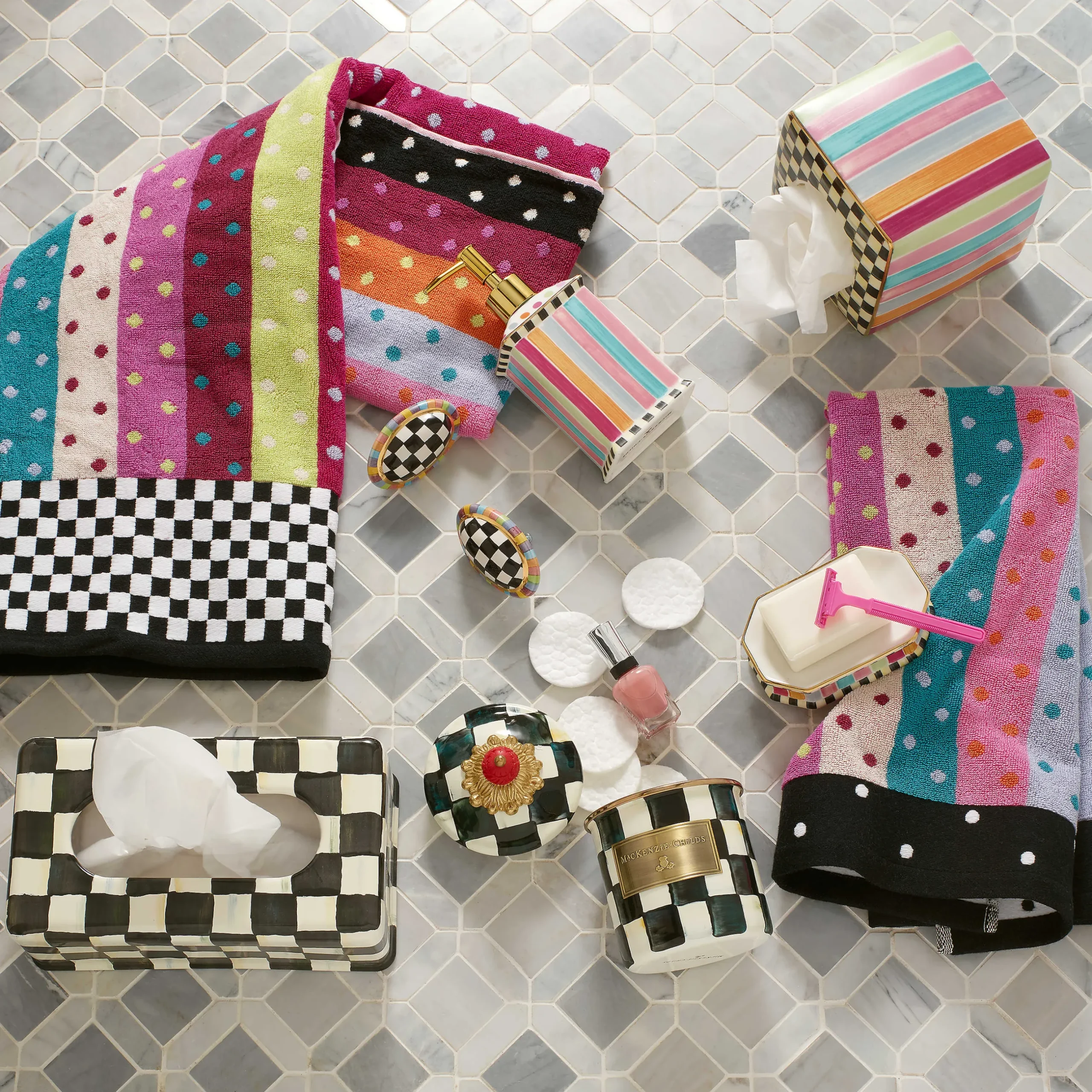Online MacKenzie-Childs Ribbon & Dot Bath Towel