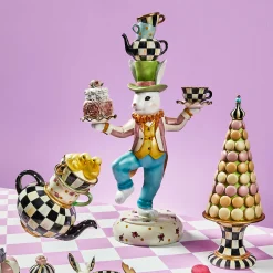 New MacKenzie-Childs Rose Rabbit Centerpiece