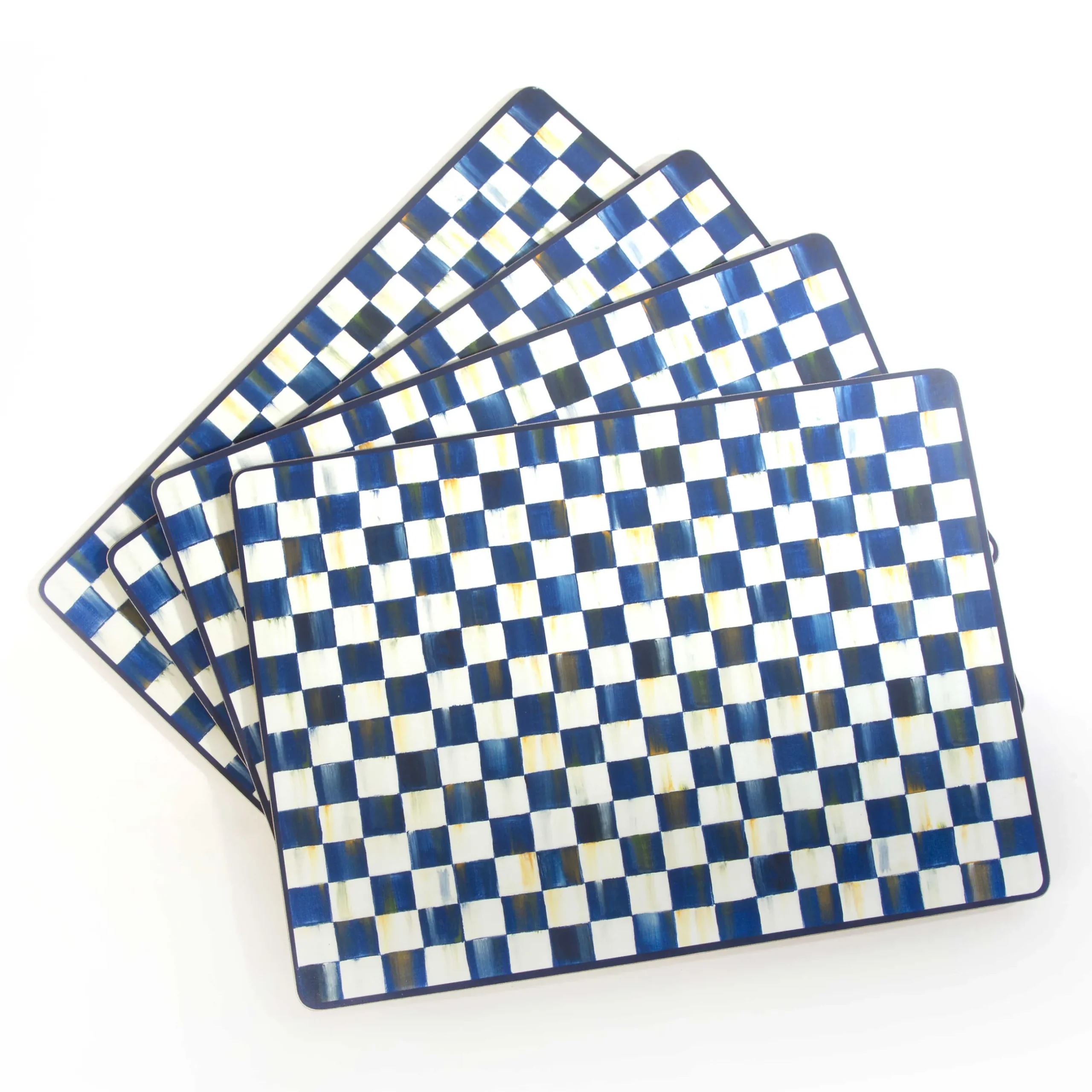 MacKenzie-Childs Royal Check Cork Back Placemats - Set Of 4