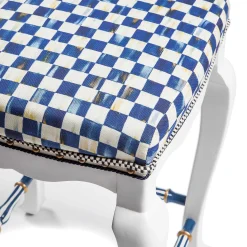 Outlet MacKenzie-Childs Royal Check Counter Stool