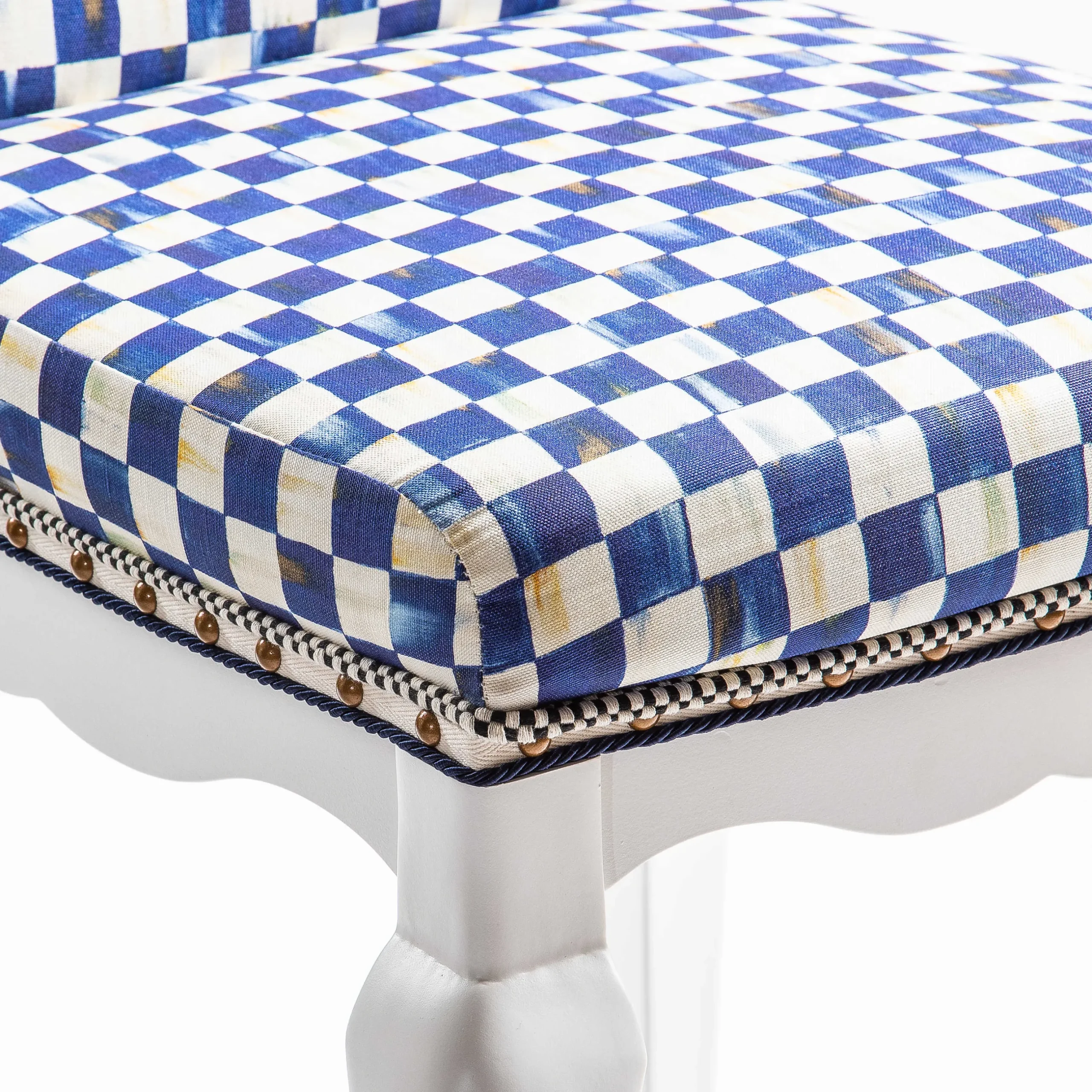 Online MacKenzie-Childs Royal Check Counter Stool With Back