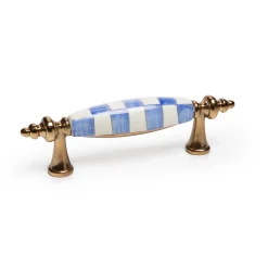 Best MacKenzie-Childs Royal Check Drawer Pull - Brass