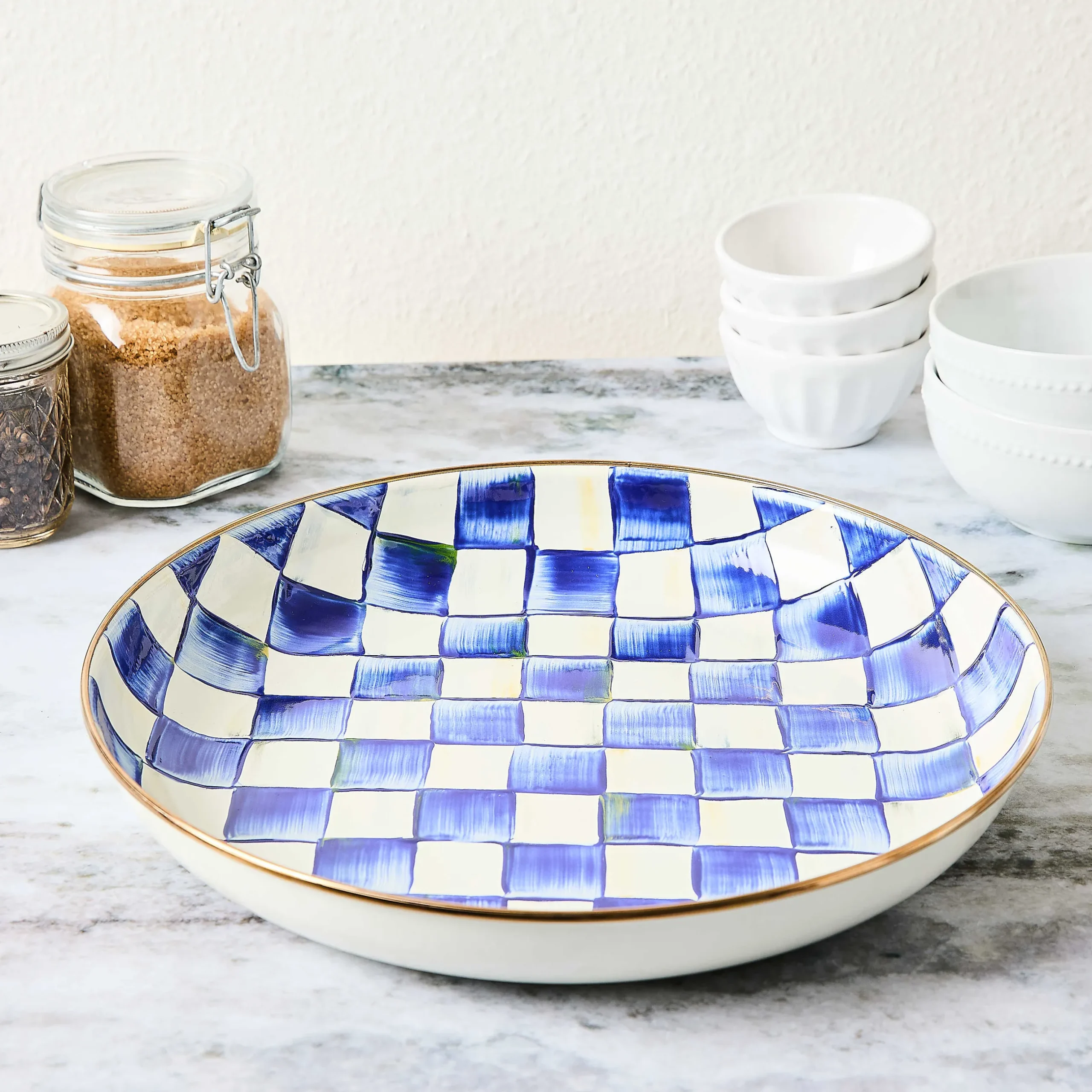Online MacKenzie-Childs Royal Check Enamel Abundant Bowl