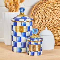 Outlet MacKenzie-Childs Royal Check Enamel Canister - Large