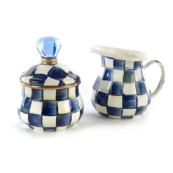 Hot MacKenzie-Childs Royal Check Enamel Creamer
