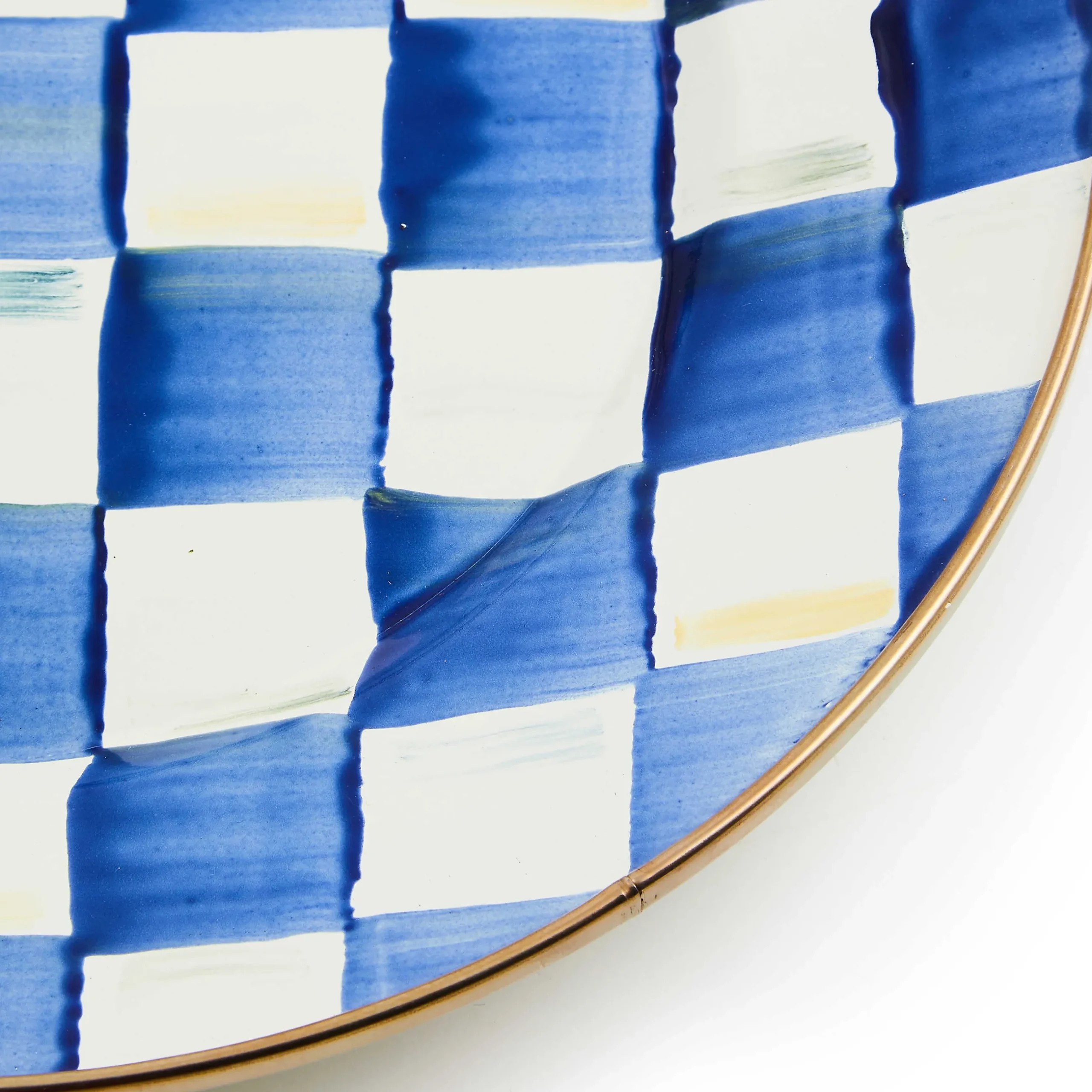 MacKenzie-Childs Royal Check Enamel Dinner Plate