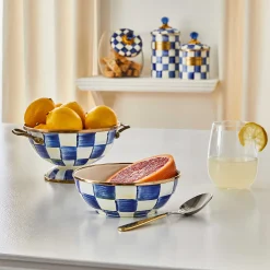 Sale MacKenzie-Childs Royal Check Enamel Everyday Bowl