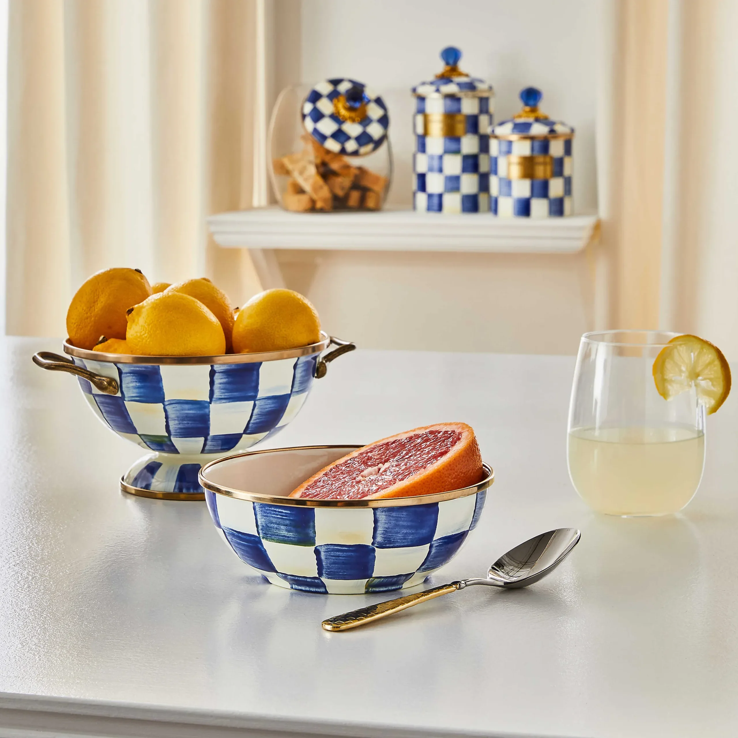 Sale MacKenzie-Childs Royal Check Enamel Everyday Bowl