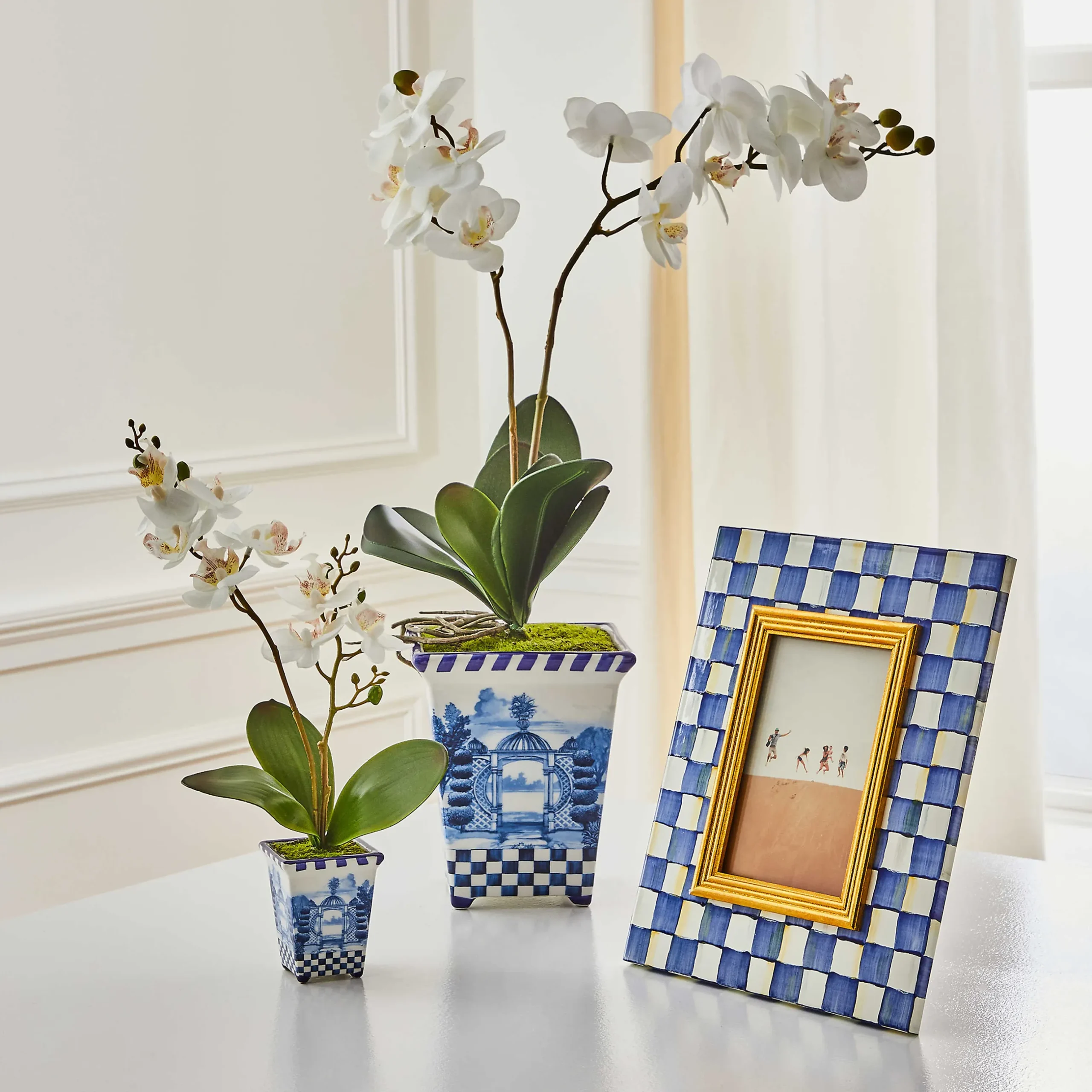 MacKenzie-Childs Royal Check Enamel Frame - 4" X 6"