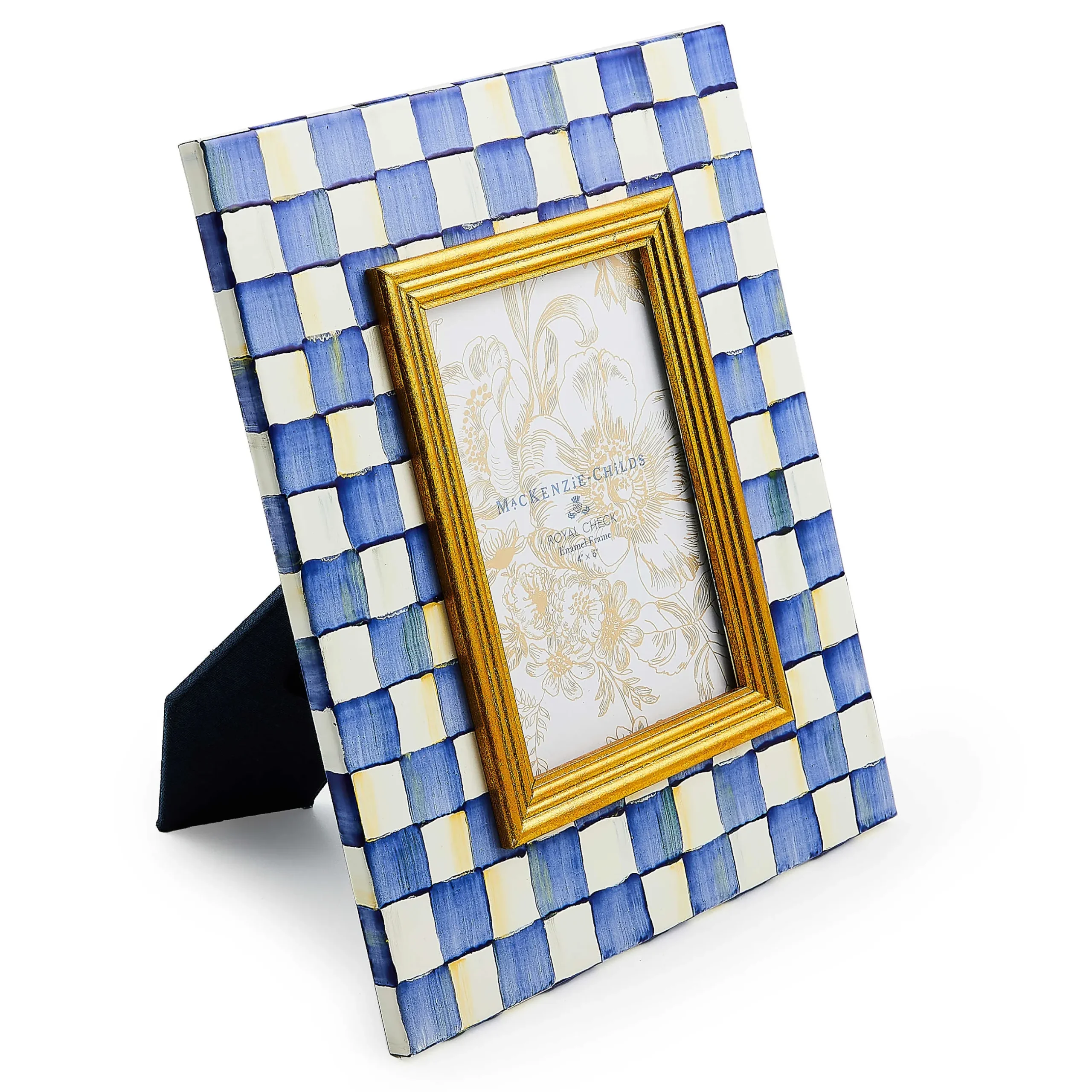 MacKenzie-Childs Royal Check Enamel Frame - 4" X 6"