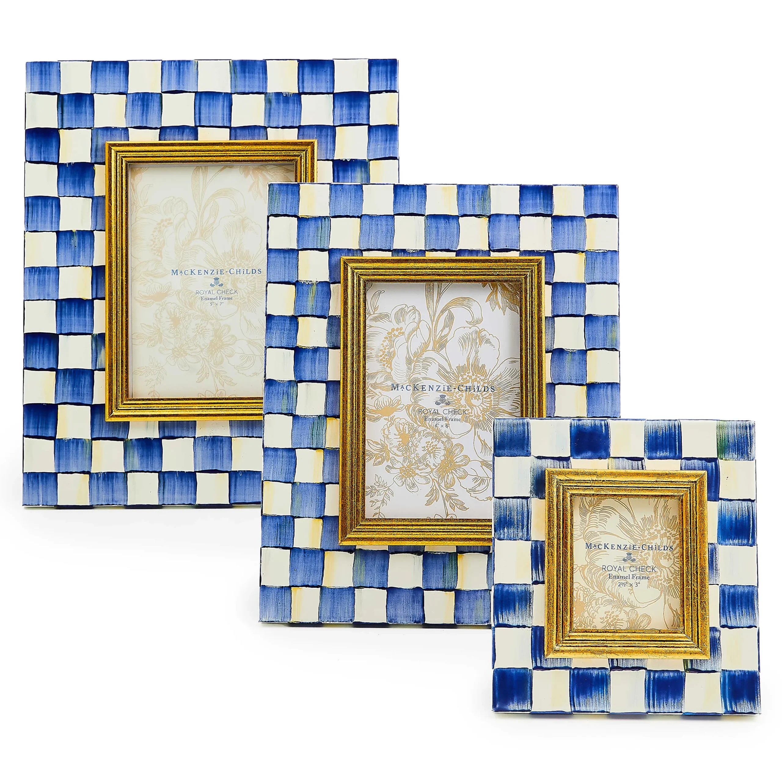 MacKenzie-Childs Royal Check Enamel Frame - 4" X 6"