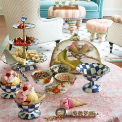 Discount MacKenzie-Childs Royal Check Enamel Ice Cream Dish