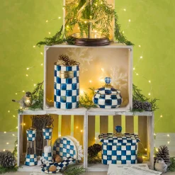 MacKenzie-Childs Royal Check Enamel Napkin Holder