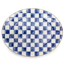 Clearance MacKenzie-Childs Royal Check Enamel Oval Platter - Large