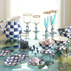 Sale MacKenzie-Childs Royal Check Enamel Pitcher