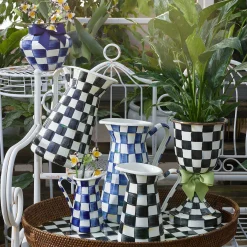 MacKenzie-Childs Royal Check Enamel Practical Pitcher - Large