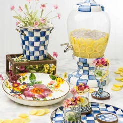 Clearance MacKenzie-Childs Royal Check Enamel Round Tray
