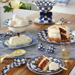 Best MacKenzie-Childs Royal Check Enamel Serving Bowl