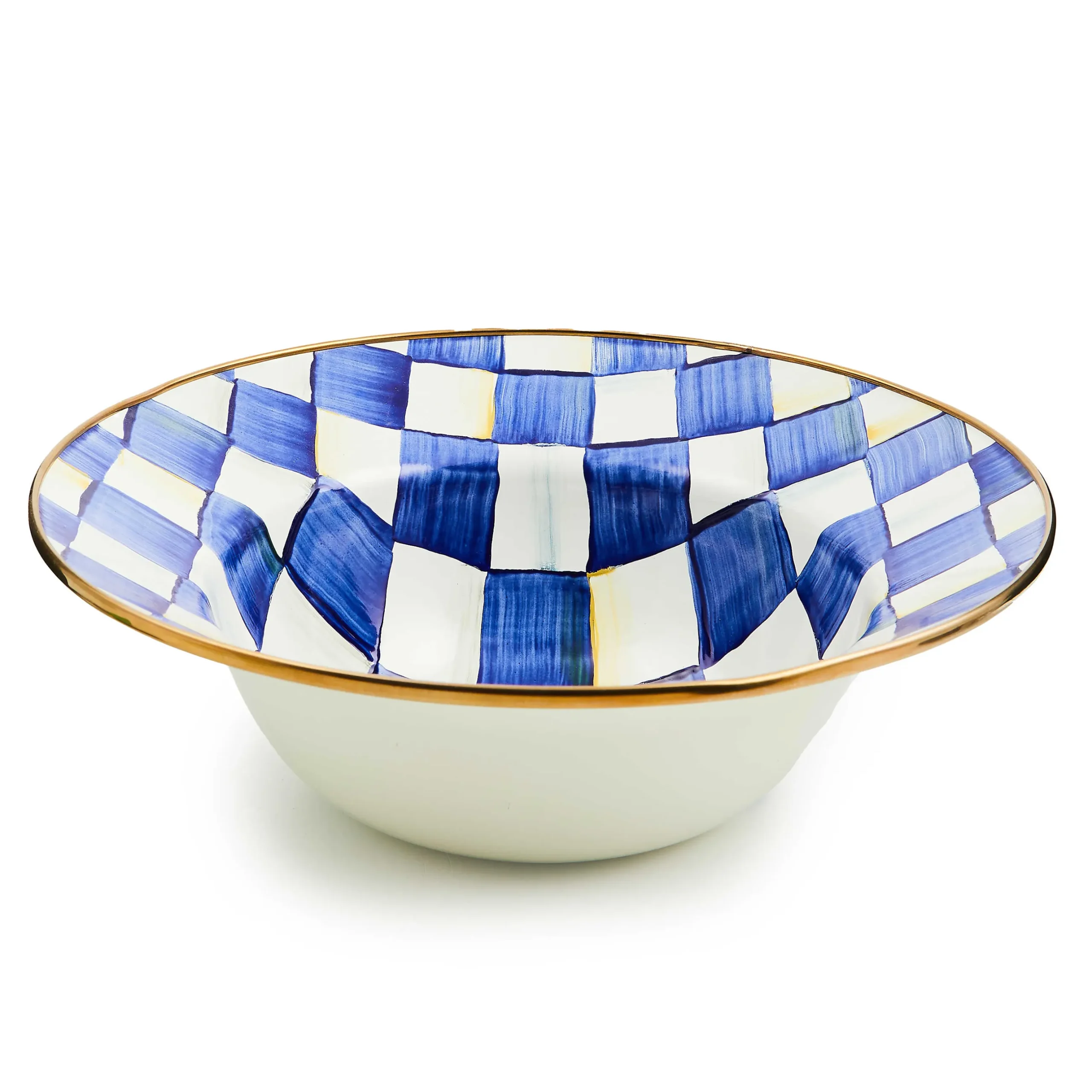 Best MacKenzie-Childs Royal Check Enamel Serving Bowl
