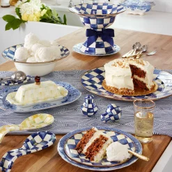 Clearance MacKenzie-Childs Royal Check Enamel Serving Platter