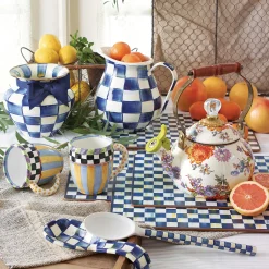 New MacKenzie-Childs Royal Check Enamel Spoon Rest