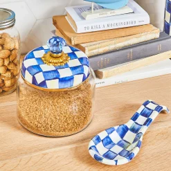 New MacKenzie-Childs Royal Check Enamel Spoon Rest